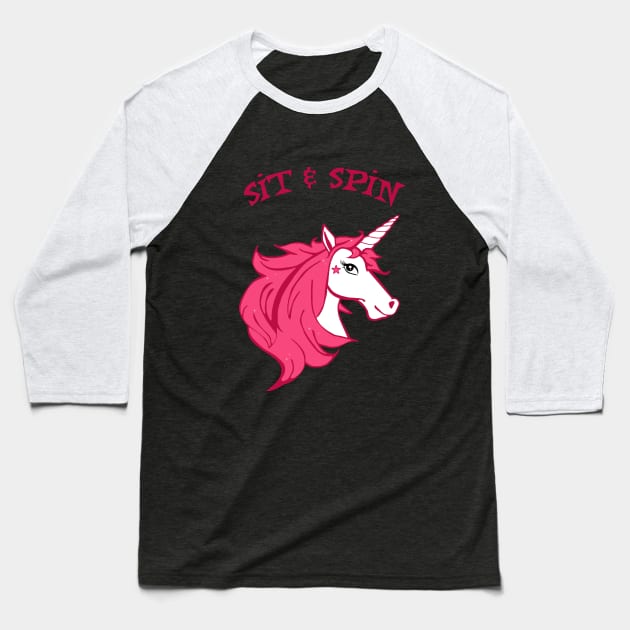 Rude Unicorn Baseball T-Shirt by rachybattlebot